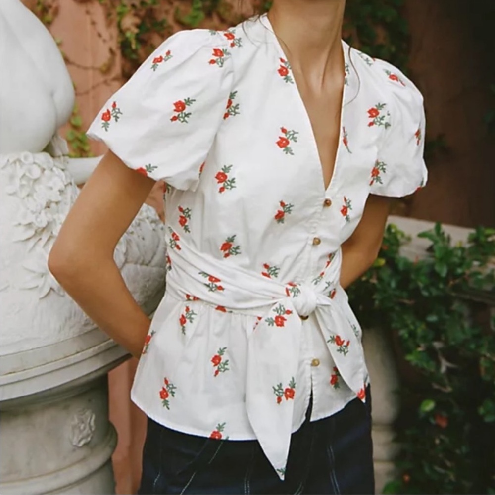 Maeve by Anthropologie embroidered top